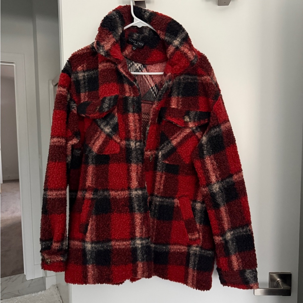 Red and Black Plaid Women’s Shacket